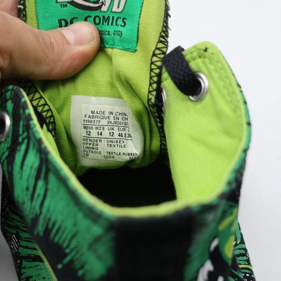 Converse All Star Hi DC Comics Green Lantern Shoes Men's 12 Women's 14 Graphic - Picture 3 of 12